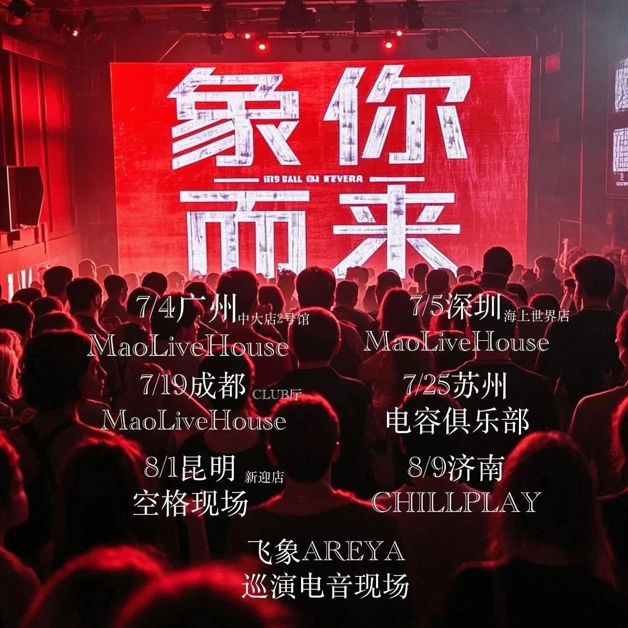 飞象Areya「象你而来」2025巡演电音现场
