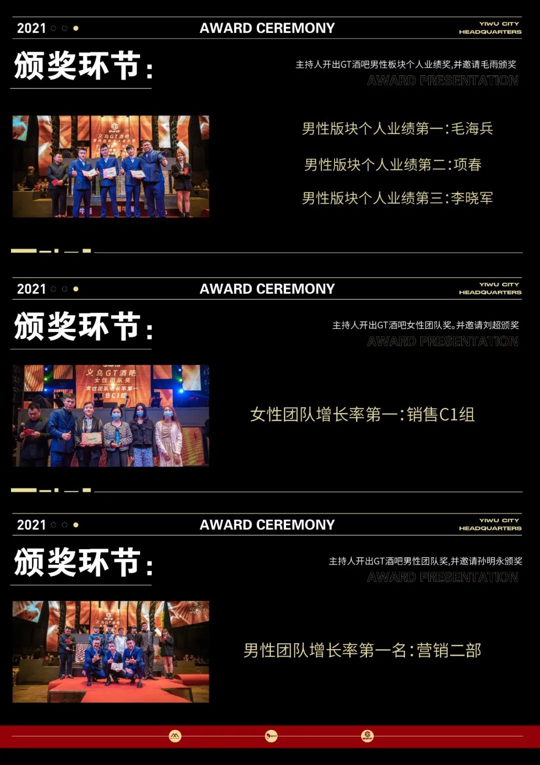 义乌城市总部2021年11月颁奖典礼【精彩回顾】-义乌名仕酒吧/MENAS CLUB