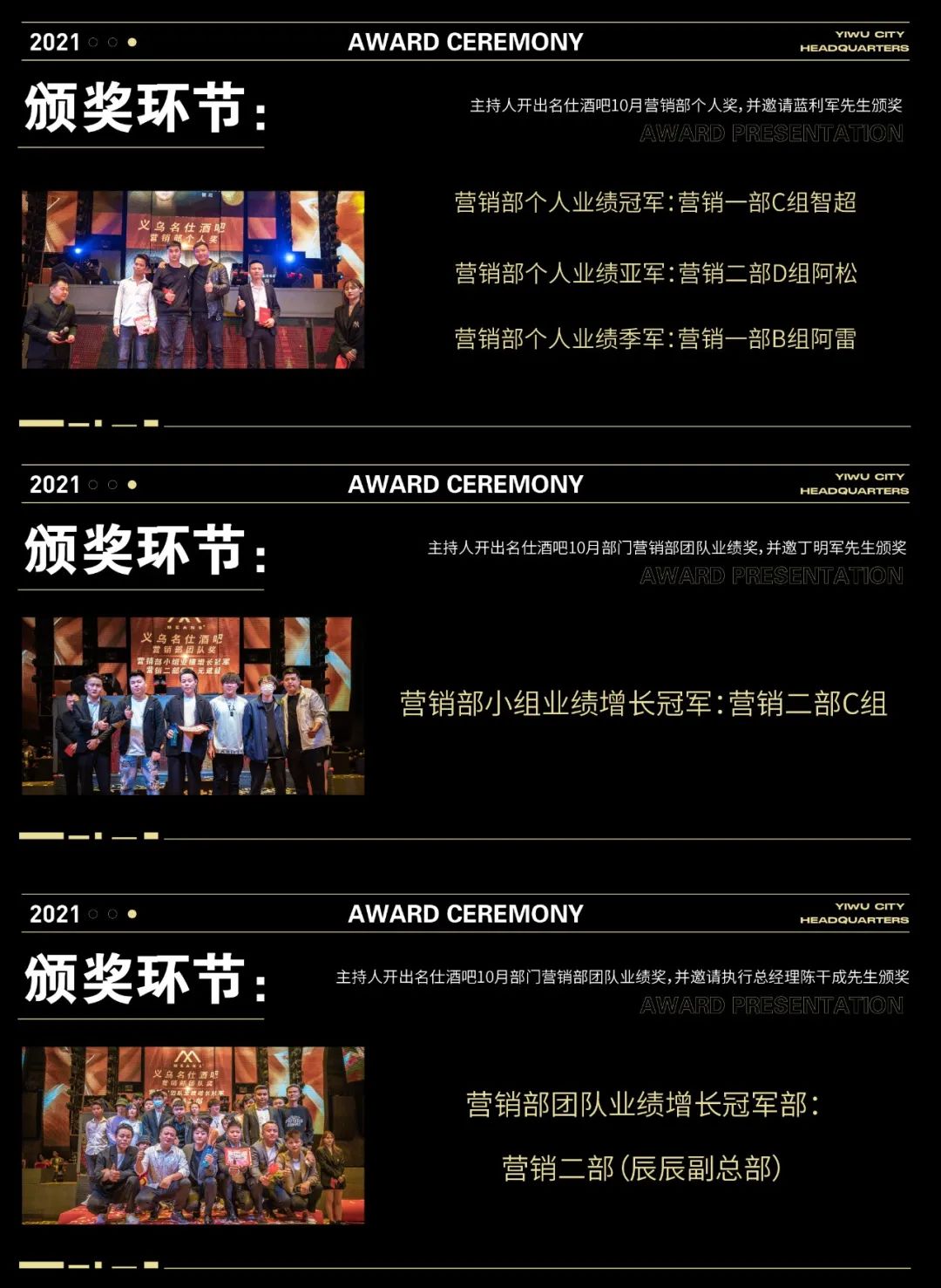 义乌城市总部2021年11月颁奖典礼【精彩回顾】-义乌名仕酒吧/MENAS CLUB