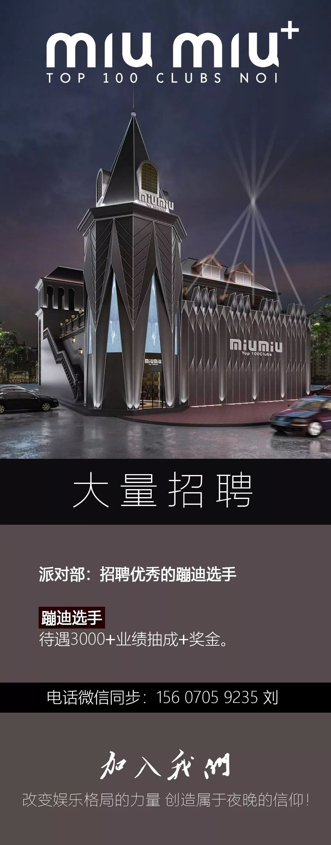 千万巨资打造 大量招聘-潮州MIUMIU酒吧/缪缪酒吧