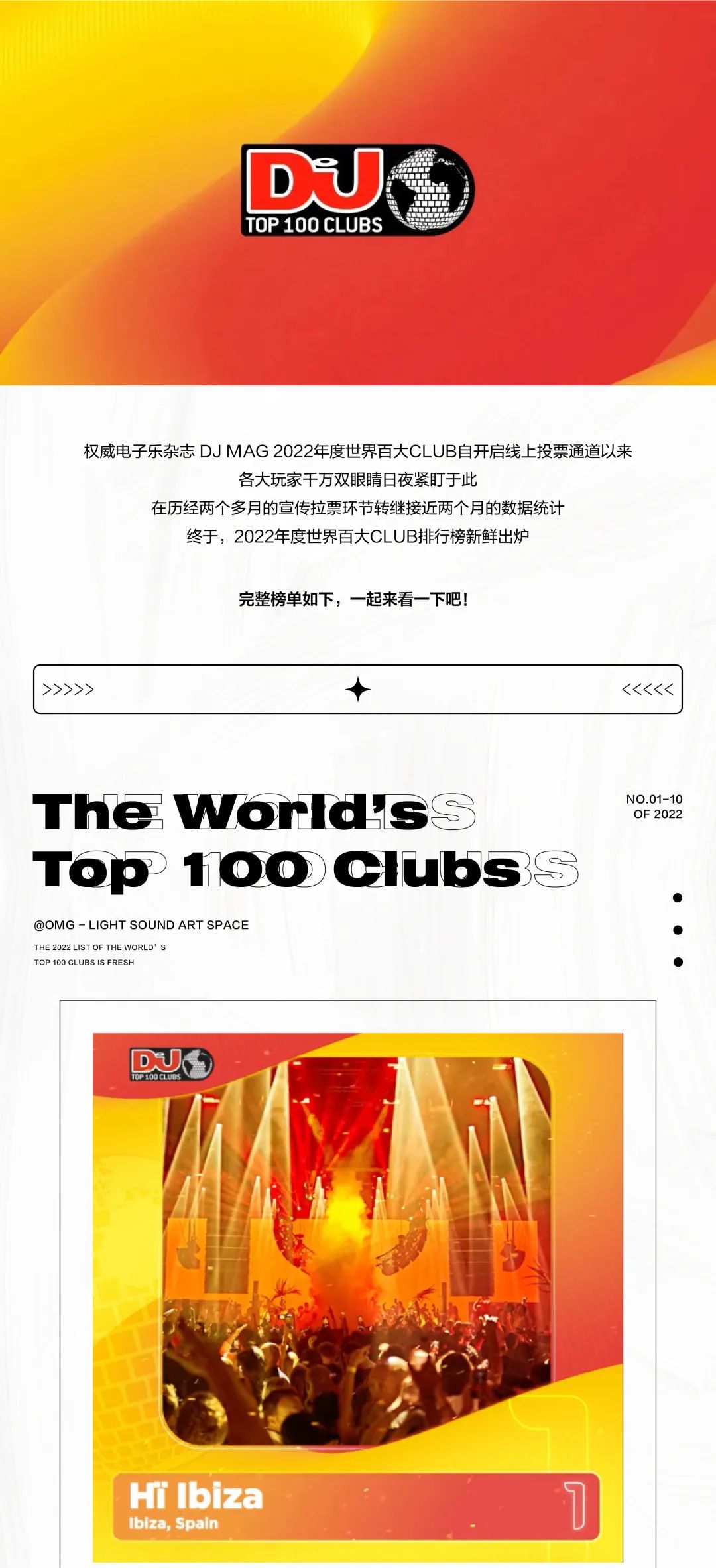 2022 DJ MAG TOP 100 Clubs揭晓，看完你最想去哪家打卡？-张家港OMG酒吧/OMG光音艺术空间