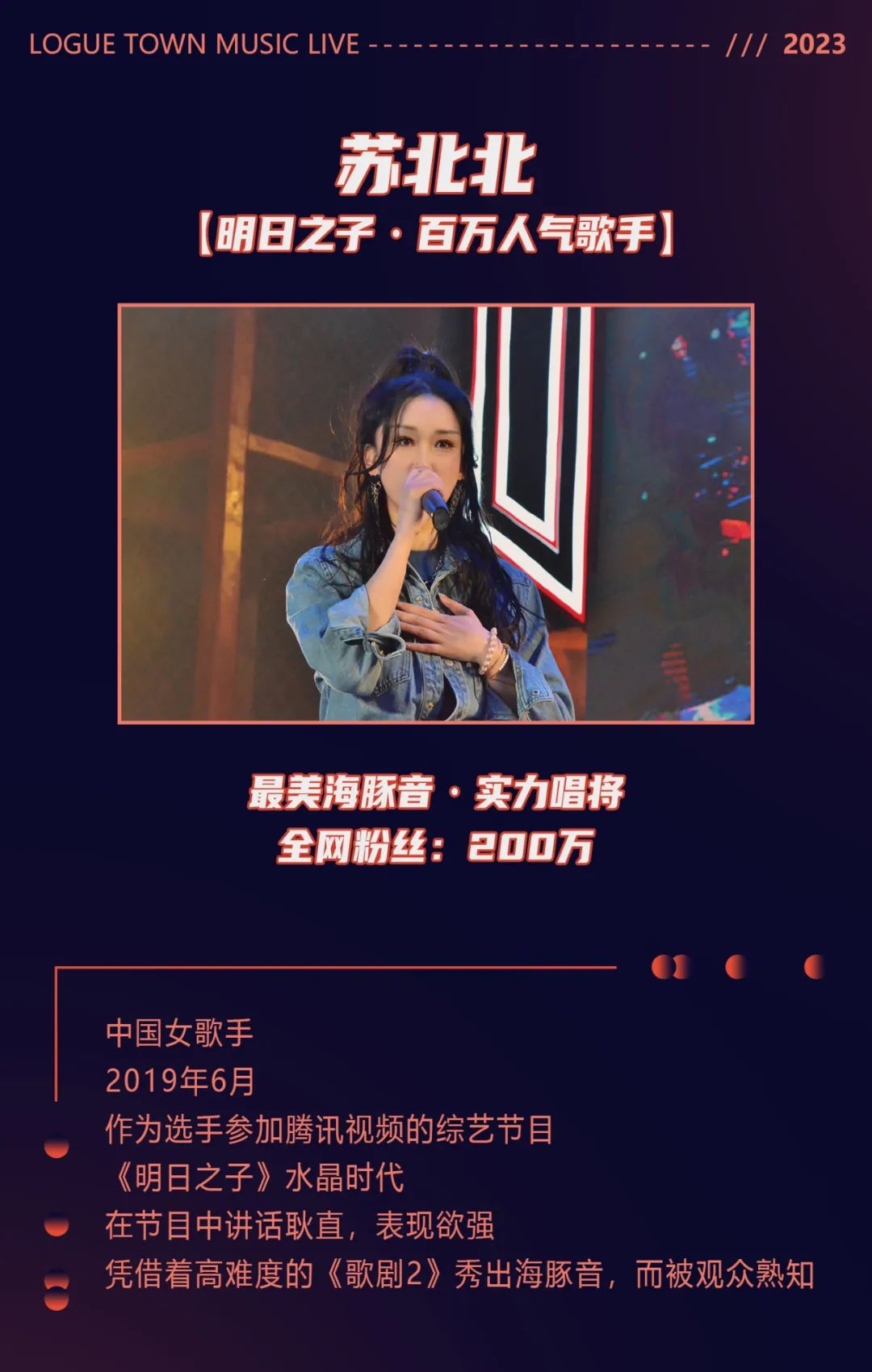 𝟮𝟬𝟮𝟯.𝟬𝟲.𝟭𝟳 腾讯【明日之子】海豚音灵魂歌者 · 苏北北 #高能开唱 热力全开-茂名Music Live酒吧/Music Live CLUB