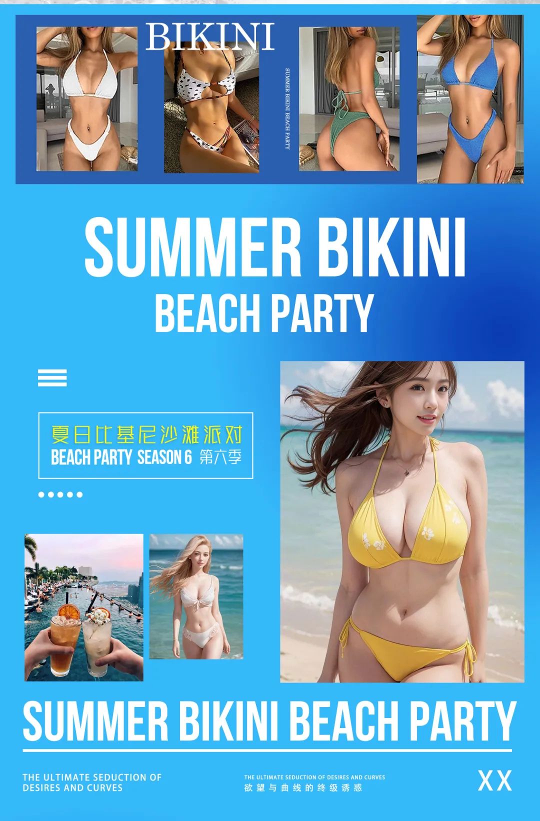 【全城热浪·性感来袭】06/10-12 | #夏日比基尼沙滩派对#放纵一夏 欲望与曲线的终级诱惑 引爆你的激情...-司马浦搜ONE酒吧