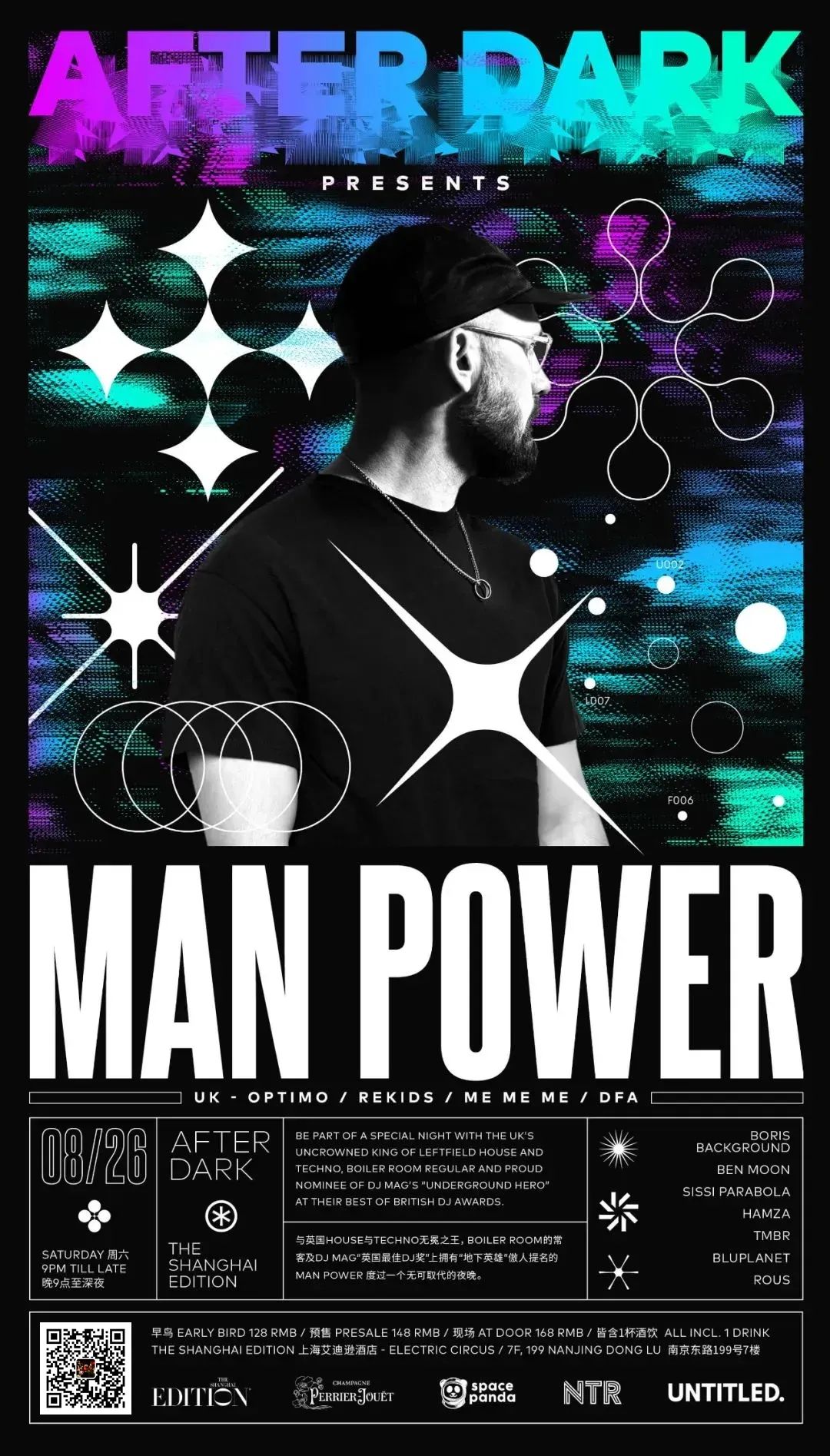 【限量免费 Guestlist】8.26 |MAN POWER (UK) w/ AFTER DARK@ 艾迪逊酒店EDITION-上海FC酒吧/FC Club