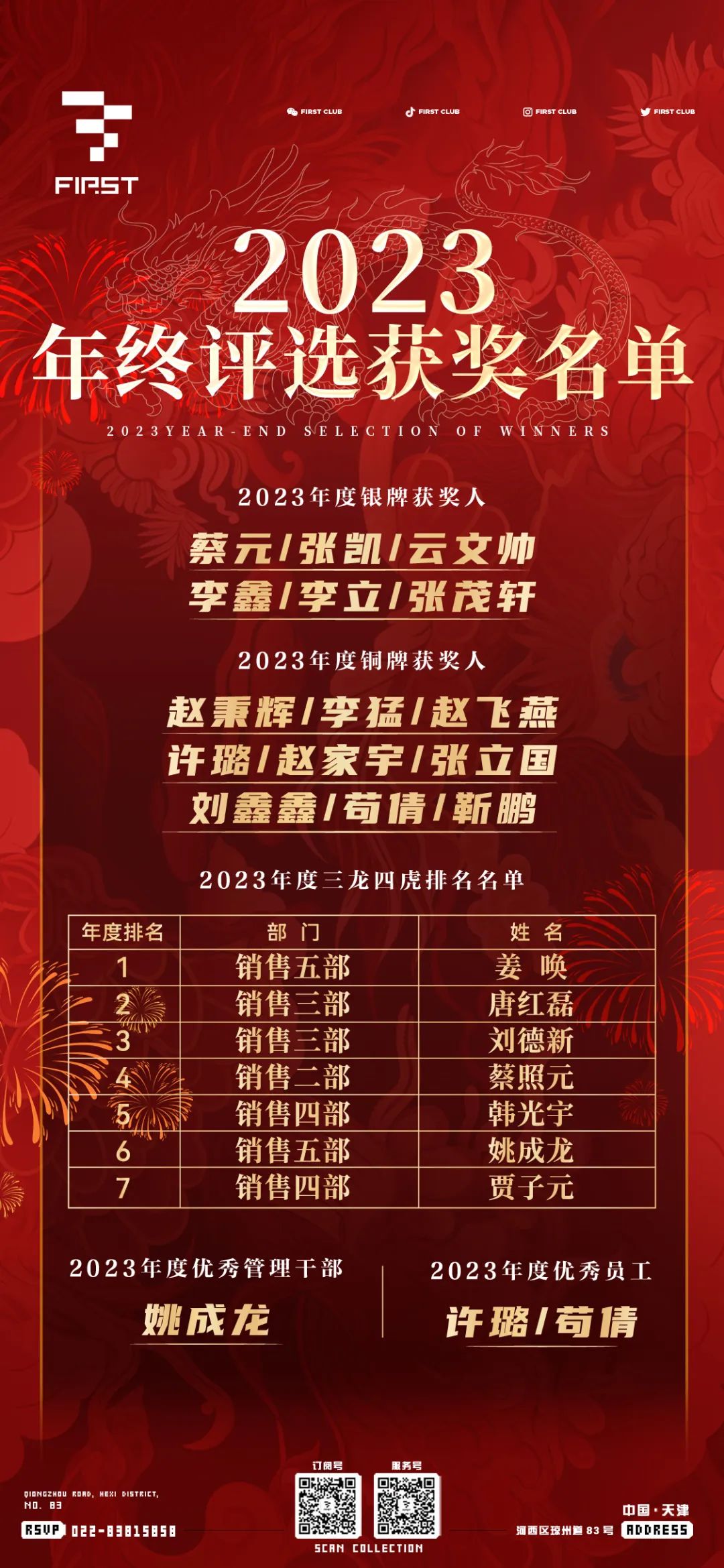 天津FIRST 2023年终评选述职大会圆满落幕-天津FIRST酒吧/FIRST CLUB