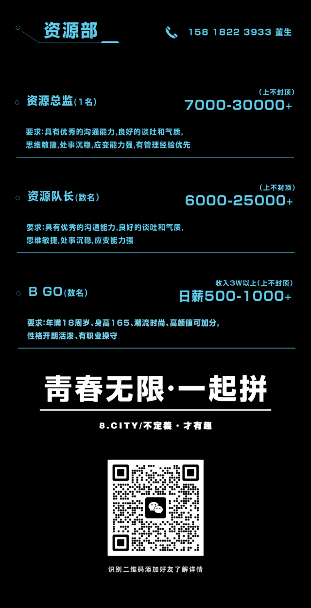 8 City-招聘 | 不甘平凡，请留步-惠州8CITY PARTY酒吧