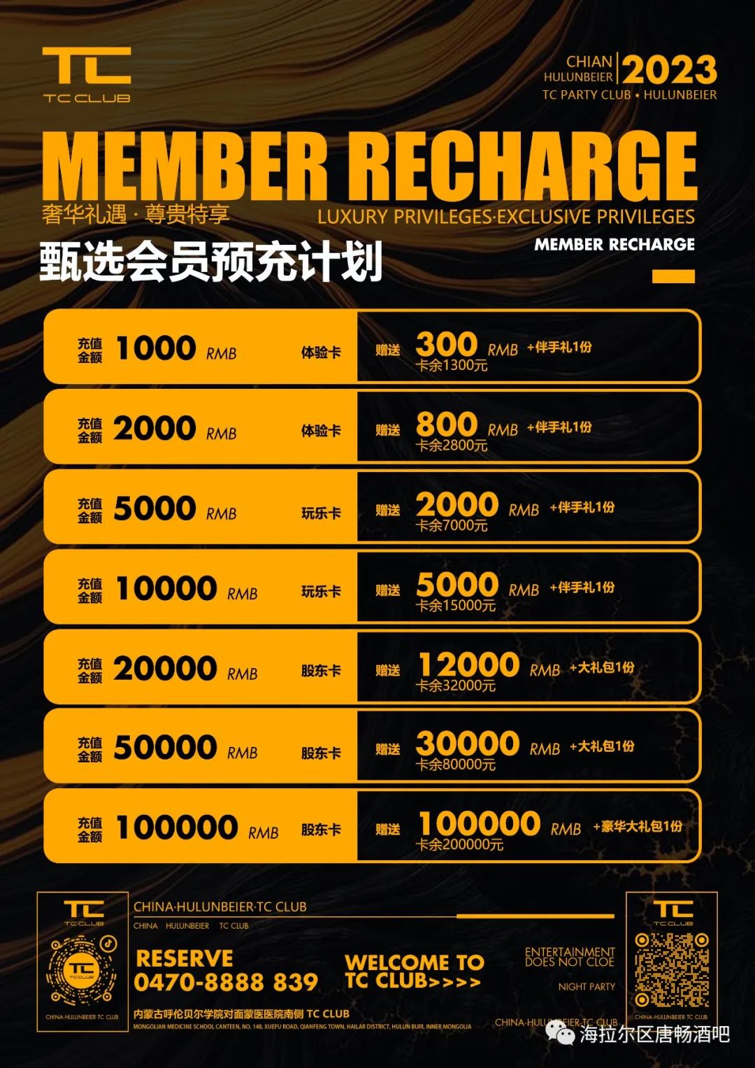 盛大开业（免门票）→8月10日海拉尔TC CLUB荣耀揭幕，人气歌手大哲携《闯码头》亲临现场！与你零距离互动！不见不散！！-呼伦贝尔唐畅酒吧/TC CLUB