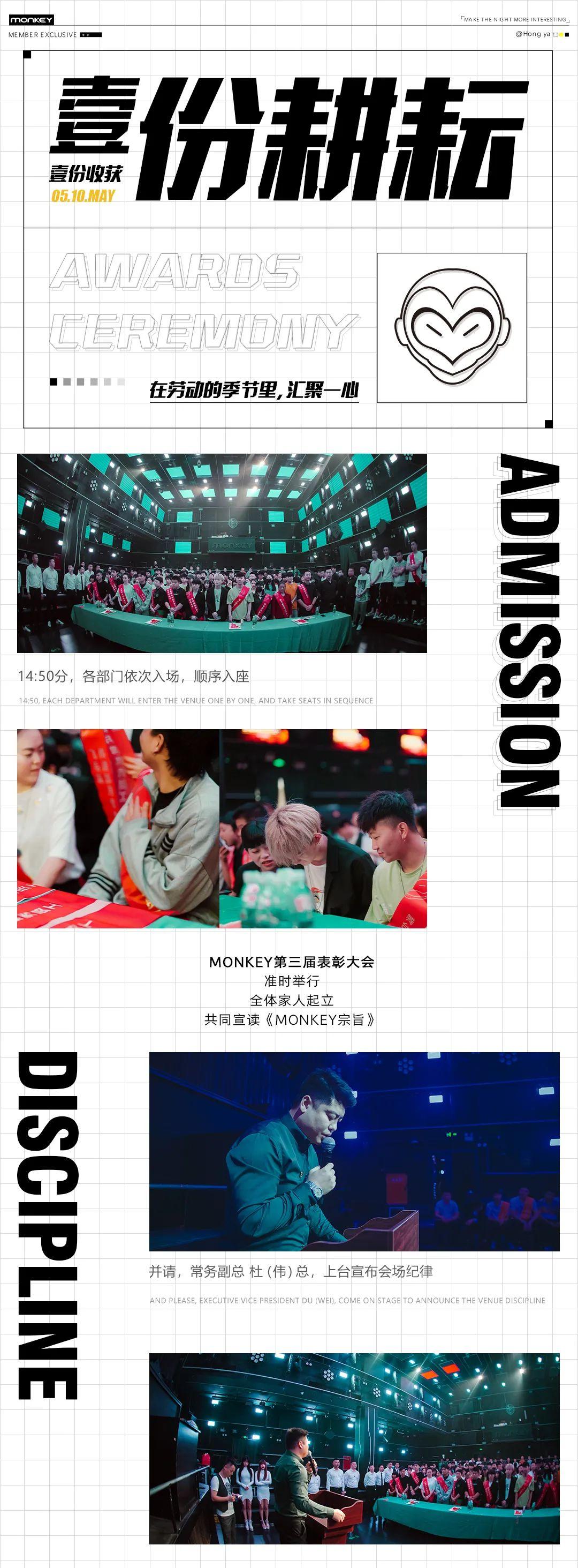 2021.05.10 MONKEY 丨壹份耕耘，壹份收获，在劳动的季节里，汇聚一心，第三届员工表彰大会圆满结束！-洪雅猴子酒吧/Monkey酒吧/Monkey Night Club