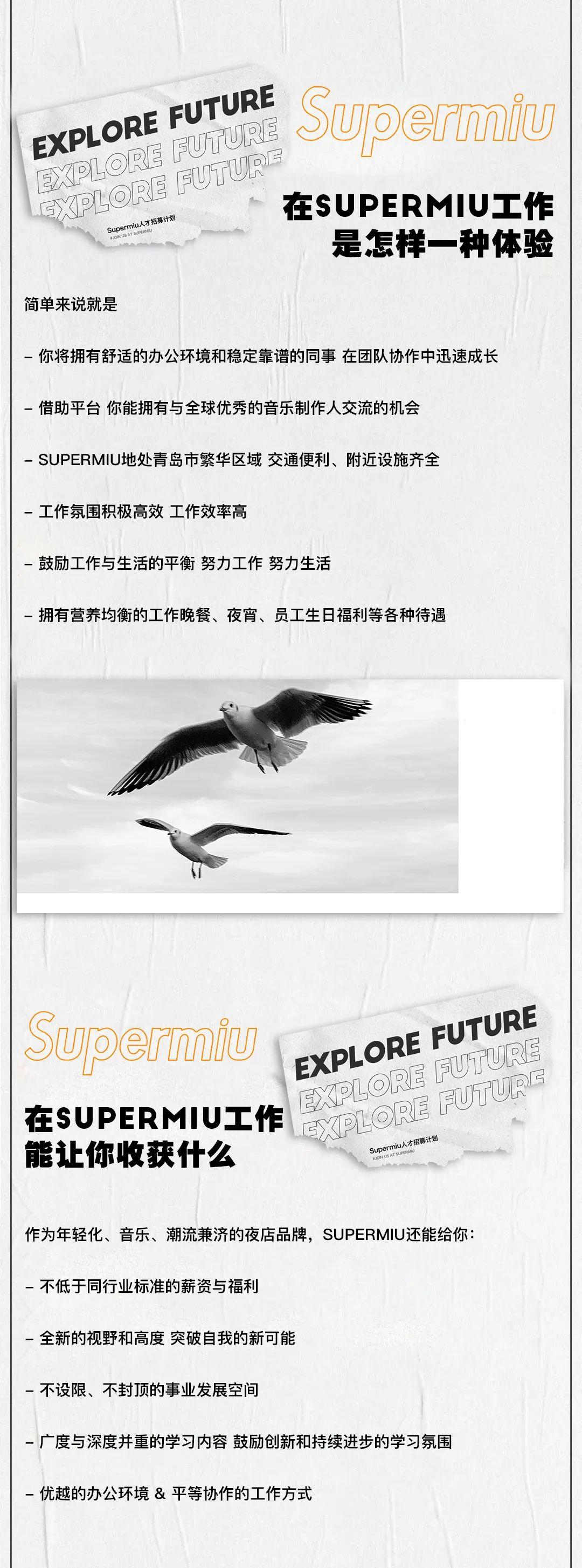 Supermiu人才招募计划 | JOIN US 追逐时代浪潮 寻觅同行之人-青岛MIU酒吧/SUPER MIU CLUB
